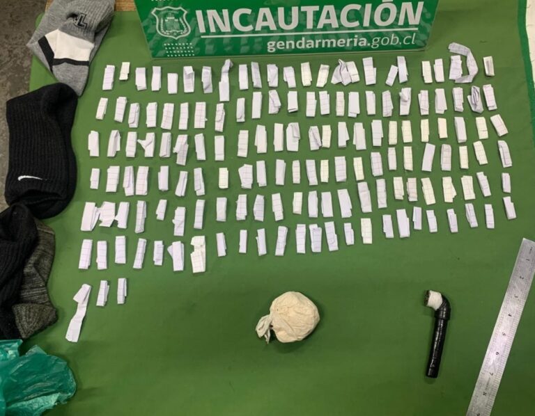 Gendarmes incautan 147 papelillos de droga en Tribunal de Garantía de Puerto Montt