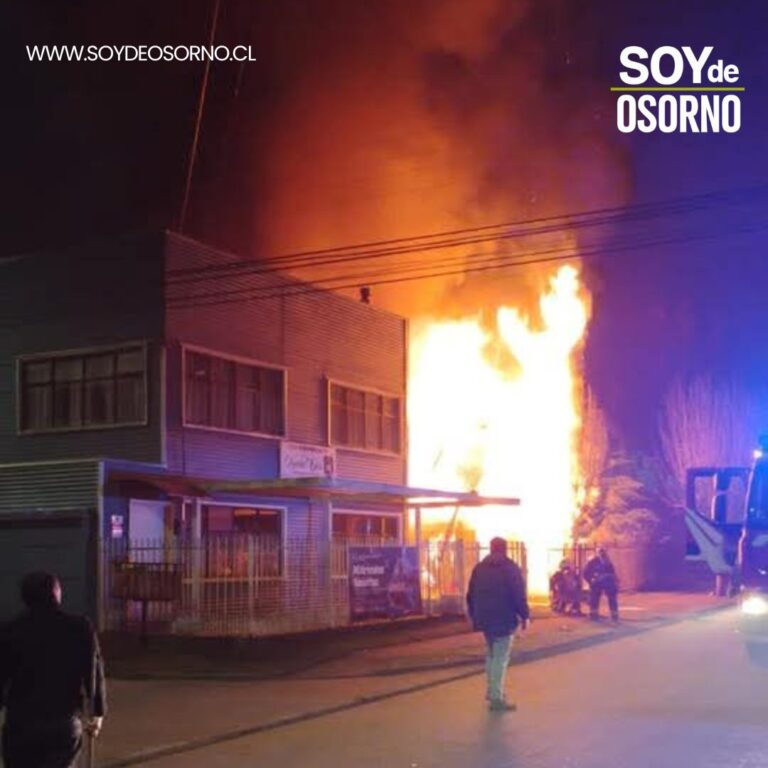 Incendio deja cinco damnificados en Rahue Alto