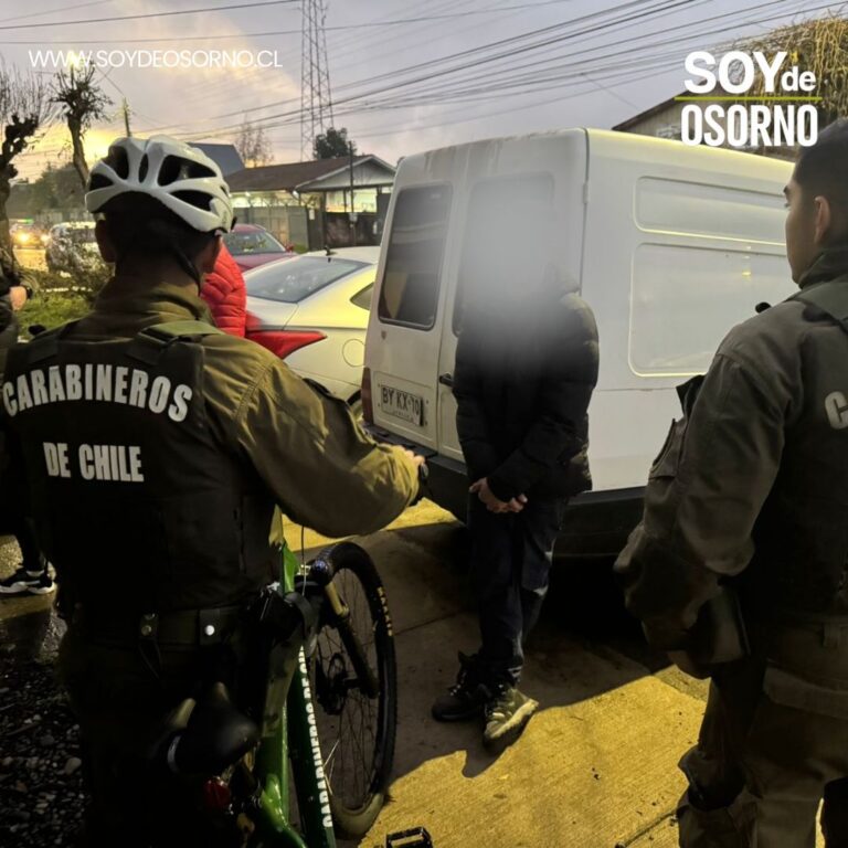 Carabineros de Osorno refuerza labor preventiva con ronda impacto en el sector centro oriente
