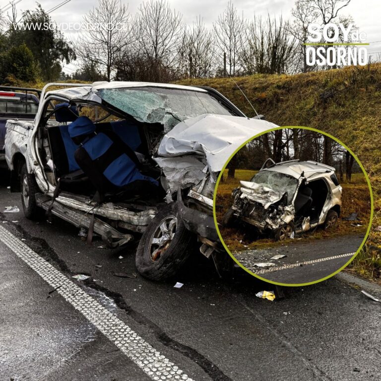 Grave accidente en ruta U-55 deja dos fallecidos y cuatro lesionados, entre ellos un lactante