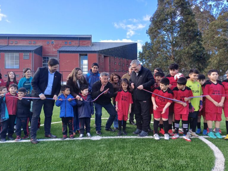 Con moderna cancha de futbolito cuenta el liceo «Manuel Jesús Andrade Bórquez» de Chonchi.
