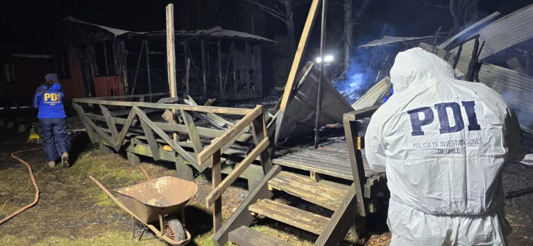 Investigan Incendio con Resultado de Muerte en Choshuenco, Comuna de Panguipulli