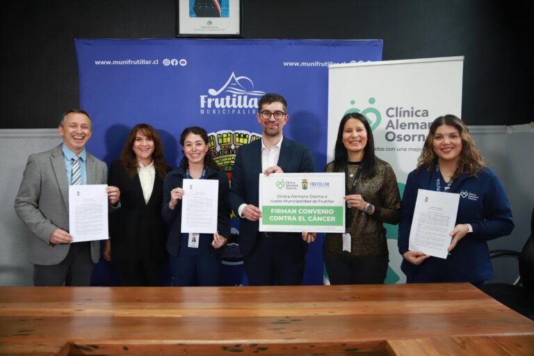 Municipio de Frutillar y Clínica Alemana de Osorno firman convenio para mejorar acceso a atención oncológica