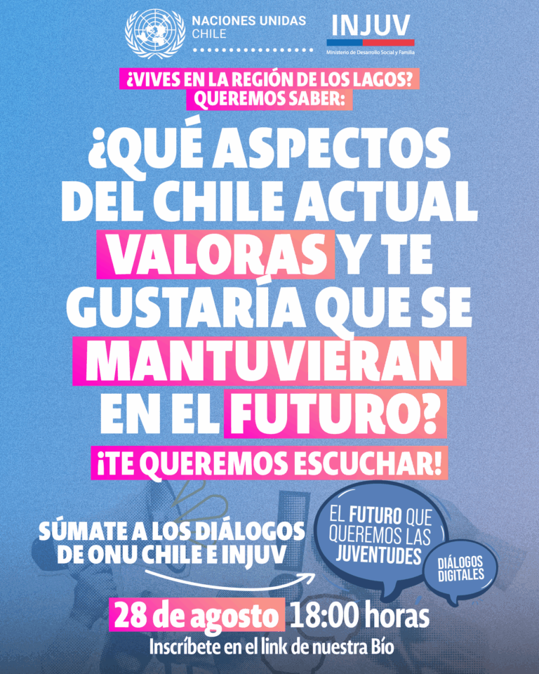 Juventudes de Los Lagos podrán alzar su voz en los diálogos digitales de ONU Chile e INJUV