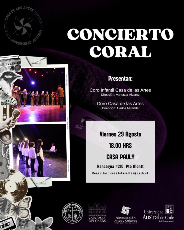 Casa de las Artes UACh presenta Concierto Coral en Casa Pauly
