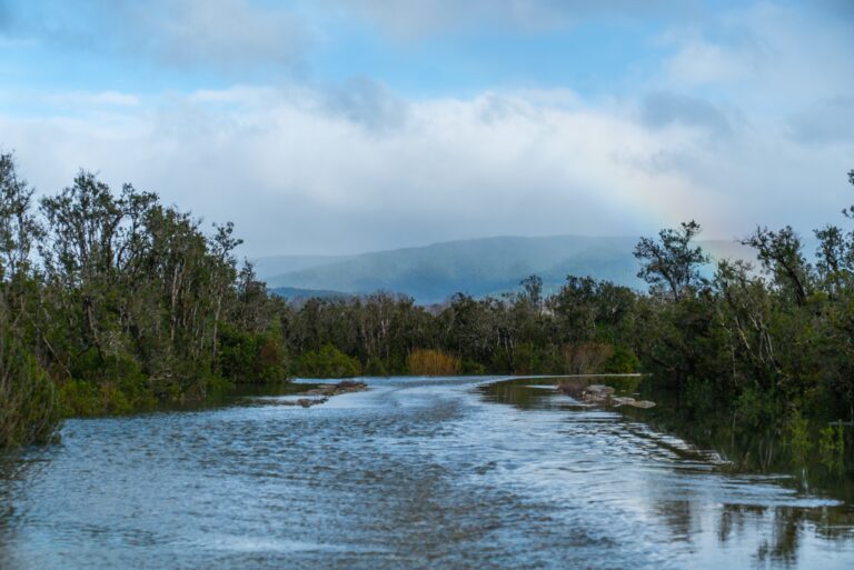 Autoridades coordinan en terreno respuesta ante emergencia por crecida de río en Fresia