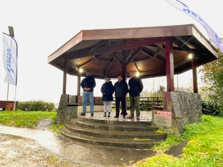 Saesa ilumina pérgola “Pedestal del Sol” en Bahía Mansa con su programa Barrios con Energía