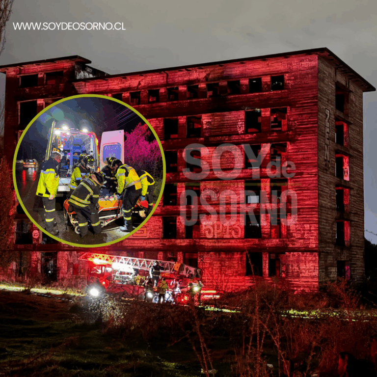 Bomberos y SAMU rescatan a hombre desde el “hospital abandonado de Pilauco”