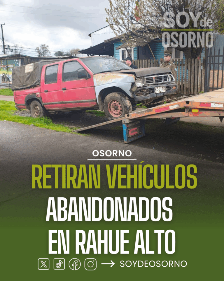 Retiran vehículos abandonados en Rahue Alto