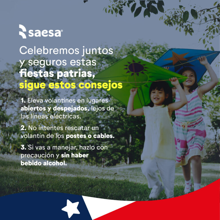 Saesa invita a disfrutar estas Fiestas Patrias con seguridad