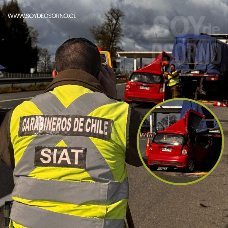 Accidente fatal en Purranque: mujer fallece tras colisión en la Ruta 5 Sur