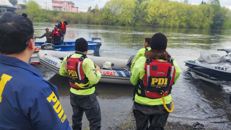 PDI continúa búsqueda de joven desaparecido en el río Rahue