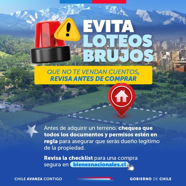Bienes Nacionales lanza campaña “Haz tu checklist para una compra segura” para orientar a la ciudadanía en la adquisición de terrenos