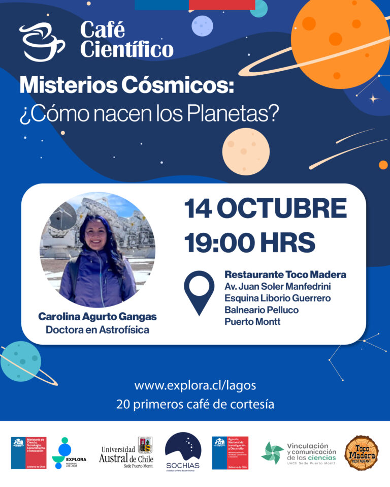 “Misterios Cósmicos: ¿Cómo nacen los planetas?” será la temática del próximo Café Científico de Puerto Montt