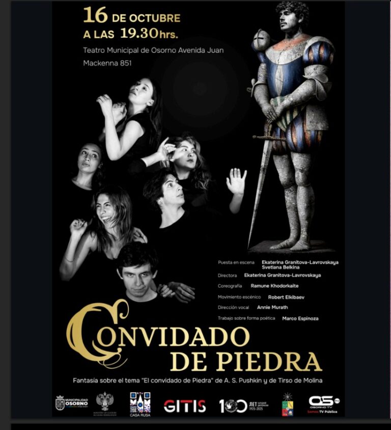 Teatro ruso y chileno se une en Osorno con obra internacional “El Convidado de Piedra”