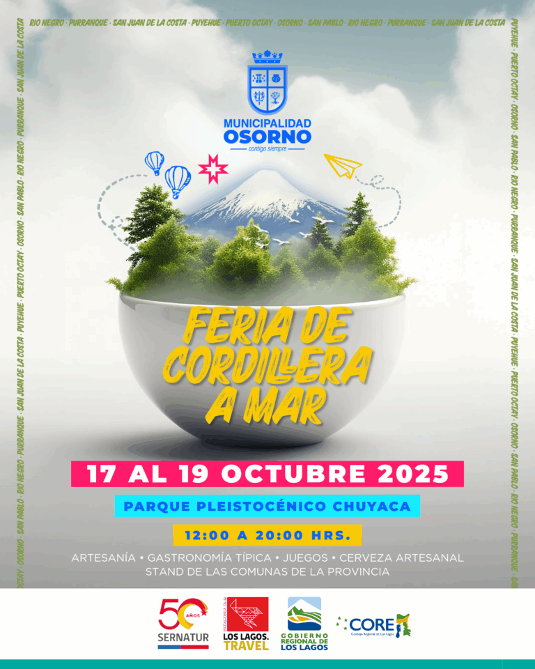 Municipio realizará este fin de semana Feria Turística «De Cordillera a Mar» en el Parque Chuyaca