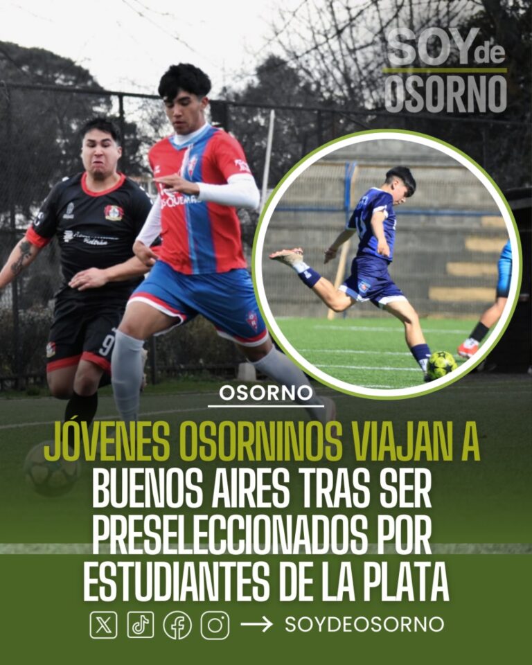 Jóvenes osorninos viajan a Buenos Aires tras ser preseleccionados por Estudiantes de La Plata