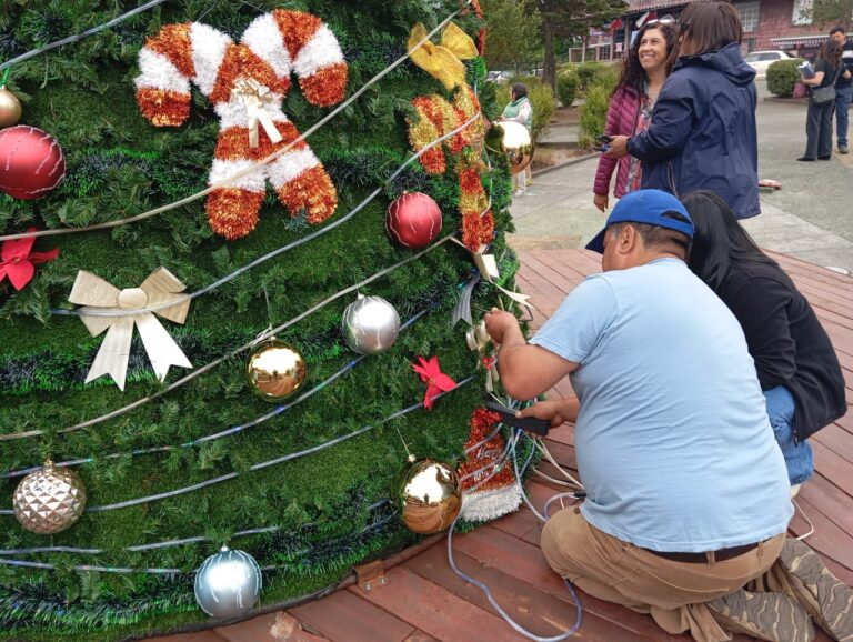 Con el armado del árbol se comienza a vivir la navidad de Chonchi
