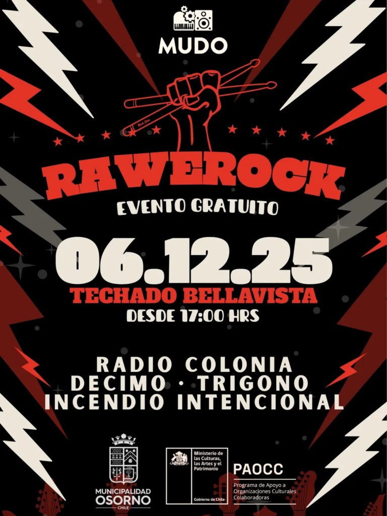 Al aire libre y gratis: RAWEROCK tendrá bandas de Valdivia, Frutillar y Osorno en el parque Bellavista este sábado