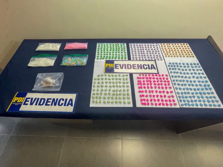 PDI incauta más de 680 comprimidos de MDMA y ketamina en Valdivia: Ciudadano extranjero fue detenido por su responsabilidad