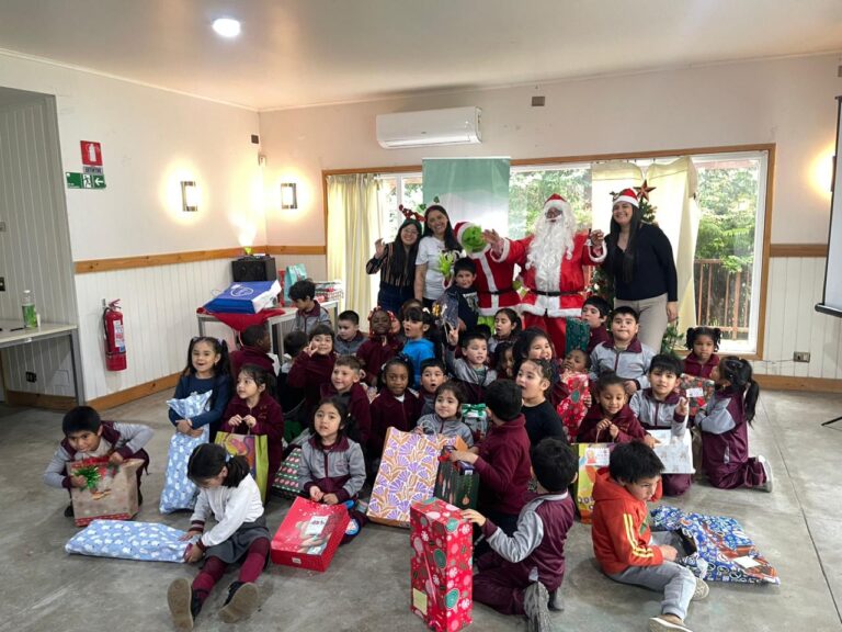 Centro Clínico y Comunitario UACh culmina con éxito la tercera campaña navideña para niños y niñas de la Escuela Cayenel