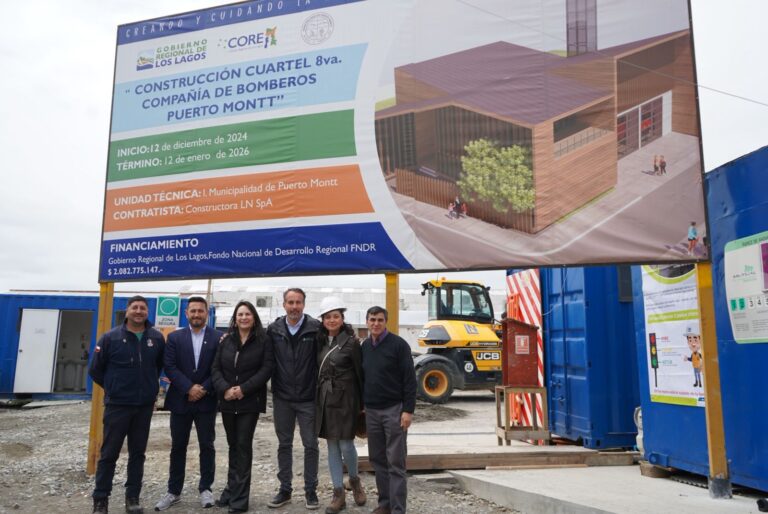 Comisión de Infraestructura del CORE verifica un avance del 80% en obras del nuevo cuartel de la Octava Compañía de Bomberos de Puerto Montt