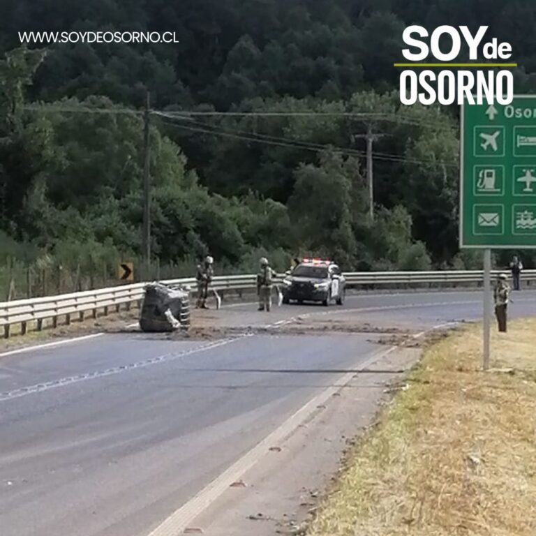 Derrame de alquitrán movilizó a Bomberos hasta la ruta U-400