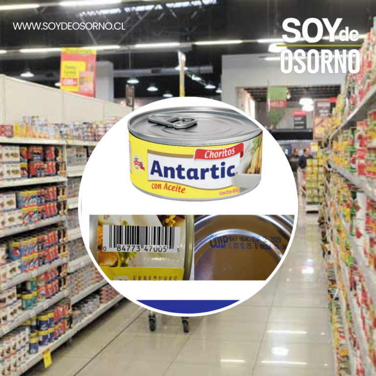 Minsal emite alerta alimentaria por choritos en conserva Antartic y ordena retiro preventivo