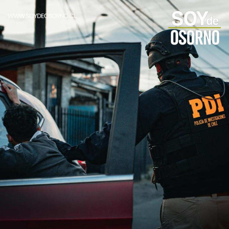 PDI detiene a hombre por presunto femicidio íntimo frustrado ocurrido en Osorno