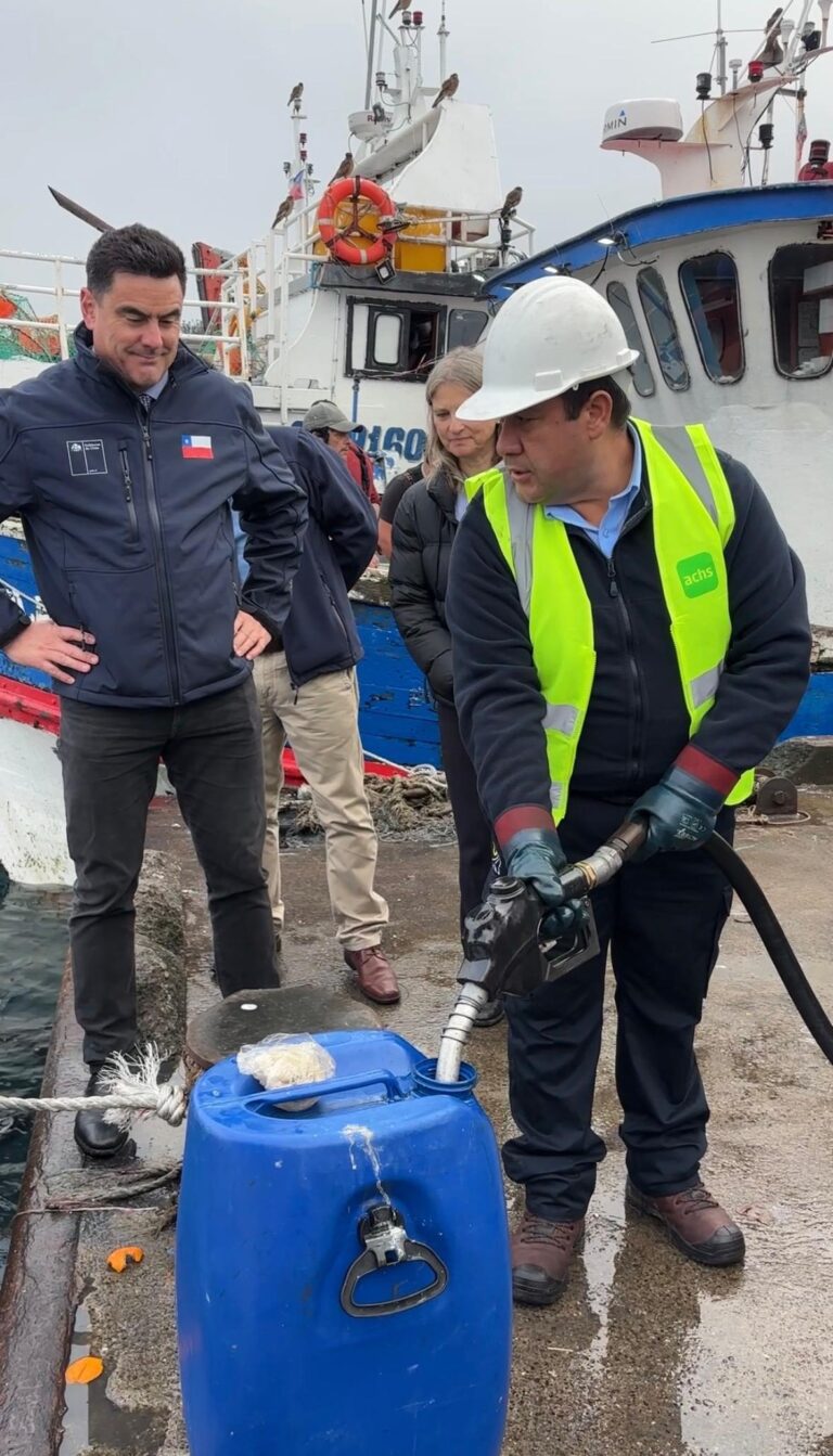 Pescadores artesanales de Calbuco comenzaron cobro de cupón de combustible junto al subsecretario de Pesca
